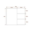 Ver imagem 2 de Armário de Banheiro C-espelho Suspenso Bn3608 60cm Cor Mármore Branco - Tecno Mobili