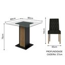 Ver imagem 3 de Conjunto Sala de Jantar Mesa Tampo de Vidro 4 Cadeiras Rustic/preto/oxford Noemi Madesa