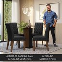 Ver imagem 4 de Conjunto Sala de Jantar Mesa Tampo de Vidro 4 Cadeiras Rustic/preto/oxford Noemi Madesa