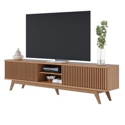 Rack Ripado Grande para Tv até 75 Pol 220x56cm Fortaleza Freijó - 2