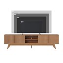 Ver imagem 3 de Rack Ripado Grande para Tv até 75 Pol 220x56cm Fortaleza Freijó