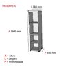 Torre Nicho com Porta 4 Prateleiras TNPE40  - 3