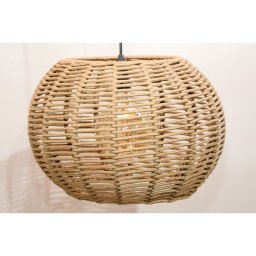 Pendente Luminária Lustre Teto Bola Grande Corda 41x28 com Fio - 9