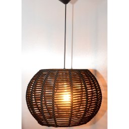 Pendente Luminária Lustre Teto Bola Grande Corda 41x28 com Fio - 7
