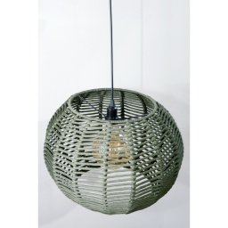 Pendente Luminária Lustre Teto Bola Grande Corda 41x28 com Fio - 1