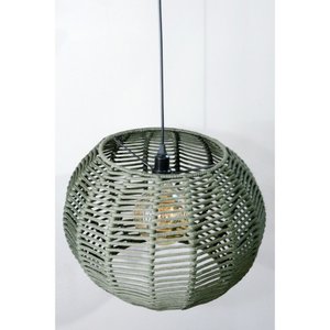 Pendente Luminária Lustre Teto Bola Grande Corda 41x28 com Fio