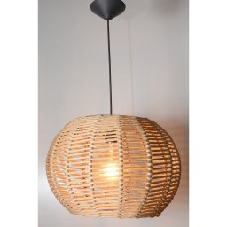 Pendente Luminária Lustre Teto Bola Grande Corda 41x28 com Fio - 4