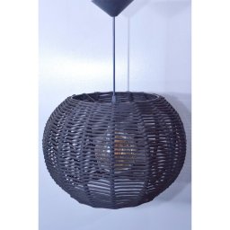 Pendente Luminária Lustre Teto Bola Grande Corda 41x28 com Fio - 3