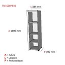 Ver imagem 3 de Torre Nicho com Porta 4 Prateleiras TNPE40