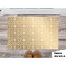 Tapete Capacho Floral Minimalista Gold Metalizado - 1