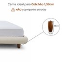 Ver imagem 4 de Cama Casal Japonesa 156cm Pés Madeira Haru Factor Off White - Sallar Home