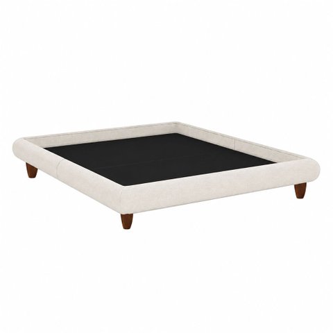 Cama Casal Japonesa 156cm Pés Madeira Haru Factor Off White - Sallar Home