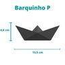 Estatueta Barquinho Origami P - 13,5cm comp. - Toque 3D:Azul Claro - 4