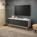 Ver imagem 1 de Rack Kappesberg 3 Portas 3d Branco/preto 136cm