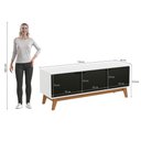 Ver imagem 4 de Rack Kappesberg 3 Portas 3d Branco/preto 136cm