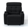 Poltrona do Papai Reclinável em Tecido Linho Cor Preto Manual com Massagem- Modelo Florença - 2