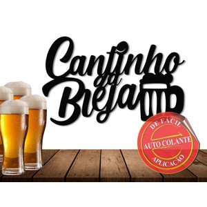 Painel Decorativo Cantinho Da Cerveja Mdf Breja Preto Fos.
