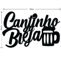 Painel Decorativo Cantinho Da Cerveja Mdf Breja Preto Fos. - 3