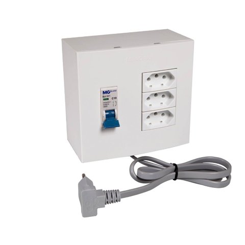 Protetor com 3 Tomadas 10a Disj + Dps 8ka 127v Margirius Voltagem:110v