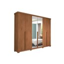 Ver imagem 6 de Guarda Roupa Casal 6 Portas 2 Espelhos e 6 Gavetas com Pés Guarapari Cinamomo/off White - Panan