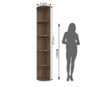 Ver imagem 3 de Estante Livreiro de Canto Cantoneira Evolution Plus 201,5cm Marrom