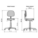 Ver imagem 3 de Cadeira Escritório Mocho Giratória Encosto Fidler