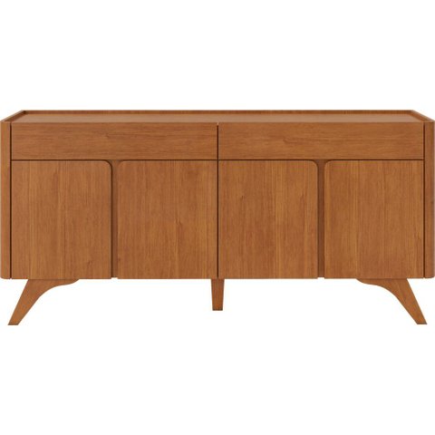 Buffet Aros 4 Portas Pés Madeira Maciça - Mavaular Naturalle