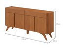 Ver imagem 2 de Buffet Aros 4 Portas Pés Madeira Maciça - Mavaular Naturalle