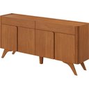 Ver imagem 3 de Buffet Aros 4 Portas Pés Madeira Maciça - Mavaular Naturalle