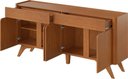 Ver imagem 4 de Buffet Aros 4 Portas Pés Madeira Maciça - Mavaular Naturalle