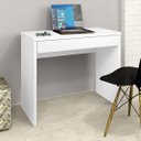 Ver imagem 1 de Escrivaninha Slim 2 Gavetas 90cm Branco Absoluto