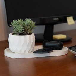 Vaso Decorativo Kit 2 Peças Vaso Losangos P e M Artesanal - Branco - 2