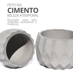 Vaso Decorativo Kit 2 Peças Vaso Losangos P e M Artesanal - Branco - 5