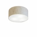 Ver imagem 1 de Plafon Cilíndrico Vivare Md-3010 Cúpula em Tecido 30x12cm - Bivolt - Rustico Bege - Bivolt