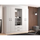 Ver imagem 1 de Guarda Roupa Casal com 4 Portas 2 Gavetas Capelinha Branco