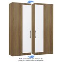 Ver imagem 4 de Guarda Roupa de Canto Reto Modulado 90cm 1 Porta Paris Luciane Móveis