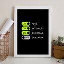 Ver imagem 2 de Quadro Foco Motivação Dedicação 24x18cm:Madeira preta