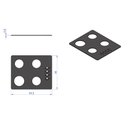 Ver imagem 2 de Vidro Preto para Cooktop 4 Bocas Fogatti