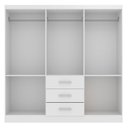 Ver imagem 3 de Guarda Roupa Casal 6 Portas 3 Gavetas Sevilha Branco