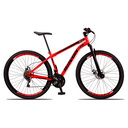 Ver imagem 1 de Bicicleta Aro 29 Suspensão Dianteira Bike Aço 21 Marchas Freio a Disco:vermelho Ferrari