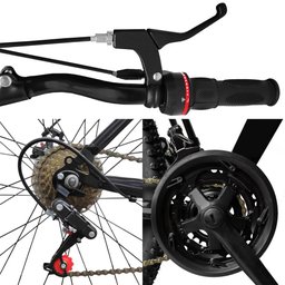 Bicicleta Aro 29 Suspensão Dianteira Bike Aço 21 Marchas Freio a Disco:vermelho Ferrari - 2