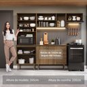 Ver imagem 7 de Armário de Cozinha Compacta 235cm Rustic Gourmet Madesa Xc03 Rustic