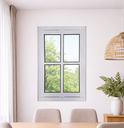 Ver imagem 2 de Vitro Pivotante Quadriculado Branco 120x50 em Alumínio – Linha 25 Jade