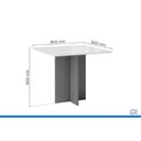 Ver imagem 3 de Mesa Jantar Lana Canto Reto 90cm Cinamomo/Off White Henn