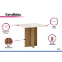 Ver imagem 4 de Mesa Jantar Lana Canto Reto 90cm Cinamomo/Off White Henn