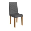 Ver imagem 5 de Conjunto Sala de Jantar 1 Mesa Tampo MDF Retangular com 4 Cadeiras Monaco Cinza/Freijo
