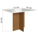 Ver imagem 2 de Conjunto Sala de Jantar 1 Mesa Tampo MDF Retangular com 4 Cadeiras Monaco Cinza/Freijo