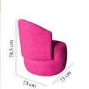 Ver mais imagens de Kit Namoradeira + Poltrona Decorativa Beatriz Orgânica Veludo Rosa Pink