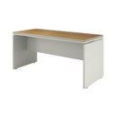 Ver imagem 2 de Conjunto de Escritório Office 3 Peças Mesa Gaveteiro Balcão Oslo Cor: Fendi e Freijó