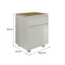 Ver imagem 4 de Conjunto de Escritório Office 3 Peças Mesa Gaveteiro Balcão Oslo Cor: Fendi e Freijó